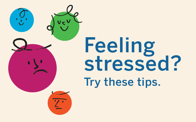 Animation with tips about stress