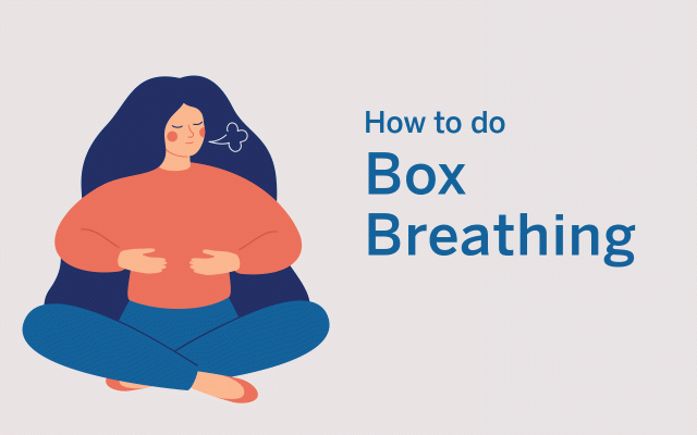 Animation of box breathing exercise